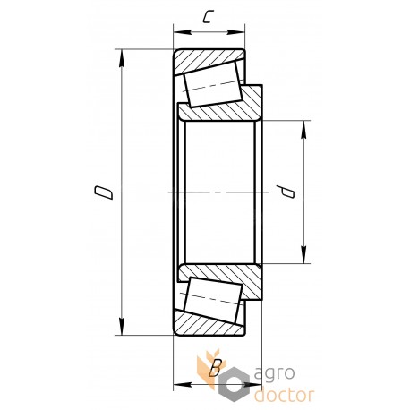 243673 - suitable for Claas 86623592 - New Holland AT121137 - John Deere - [FAG] Tapered roller bearing