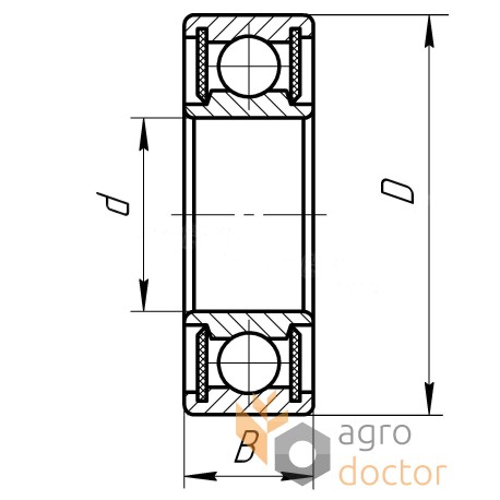 237749 Claas, F04010186 Gaspardo, 319 8608 LEMKEN - Deep groove ball bearing 6209-2RS1 [SKF]