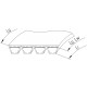 84057914 [New Holland] Wrapped banded belt 4HB-2970 Agridur (reinforced) [Continental]