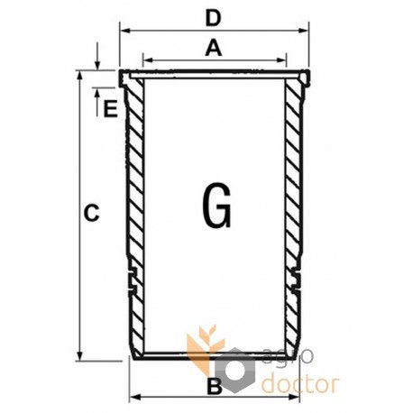 Finished liner for engine - 31358506 Perkins