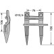 Grain header double finger 180 mm