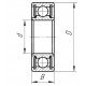 Deep groove ball bearing 239016 suitable for Claas, 1.327.648 Oros [SKF]