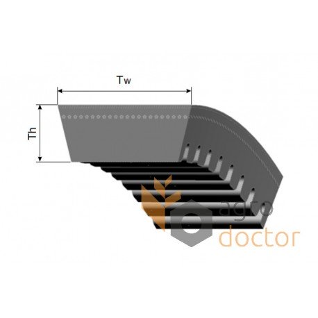 Variable speed belt 80230077 [New Holland] HL127 Agro Power [Optibelt]