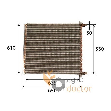 Air conditioner radiator for 077983 Claas combine