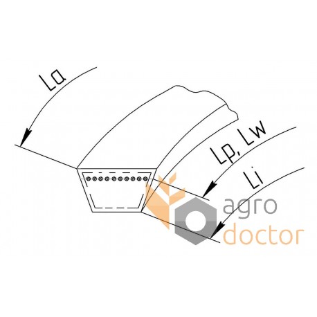 Variable speed belt 1403325 [Gates]