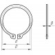 40M1823 John Deere - Anillo de retención externo 17 mm