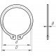 234452 adaptable pour Claas - Bague de blocage externe 45 mm