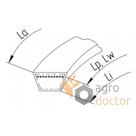 Breitkeilriemen H76030 [John Deere] HDMx3110 Harvest Belts [Stomil]