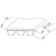 Correa trapezoidale combinada 680334 adecuado para Claas [Continental]