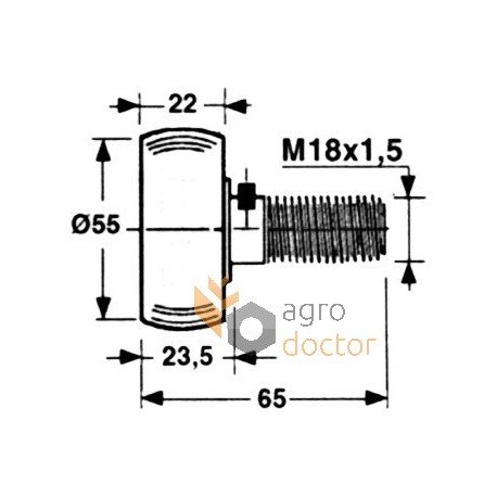 Piston roller D55mm