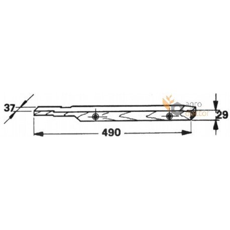 Wooden piston guide 490mm