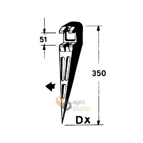 New Holland baler straw pusher - 350mm