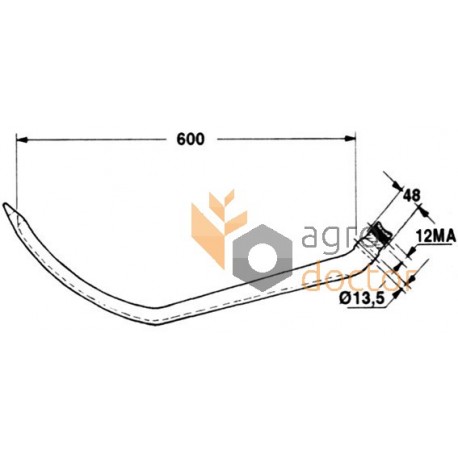 Baler needle (steel) 211509 New Holland