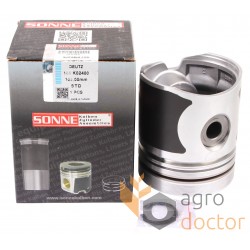 Piston with pin for engine - 04152183 Deutz-Fahr, (4 rings)