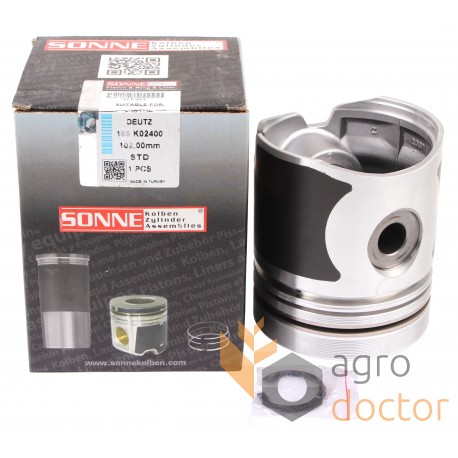 Piston avec axe pour moteur - 04152183 Deutz-Fahr, (4 rings)