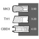 Piston ring kit 34-195 for John Deere engine - 116mm  [M&S]