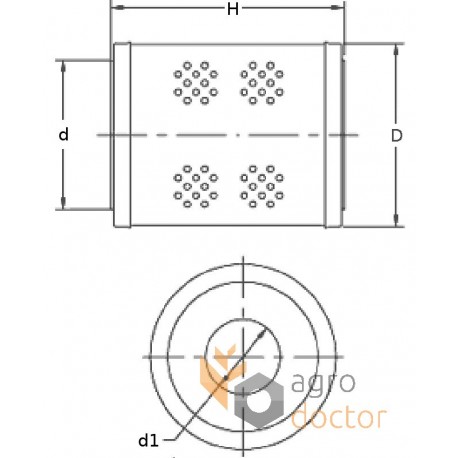 Oil filter (insert) 1881442M91 [AB Filter]