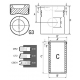 Piston set for Perkins diesel engines, 3 rings