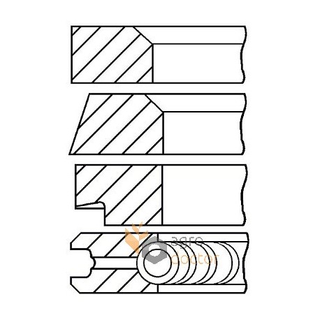 Piston ring set 793F6148BAA Ford engine, (4 rings), [NE]