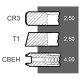 Piston ring set engine 4181A019 Perkins, (3 rings)