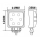 Additional headlamp LED 18 W (6x3W Epistar), 1300 Lm, square