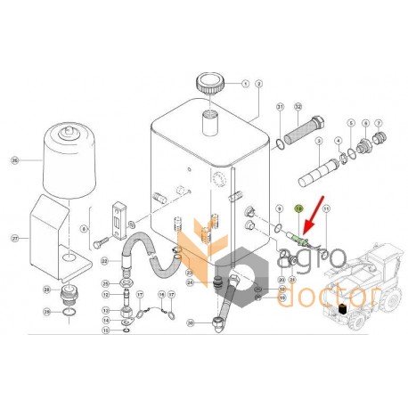 Liquid level sensor 013139 Claas