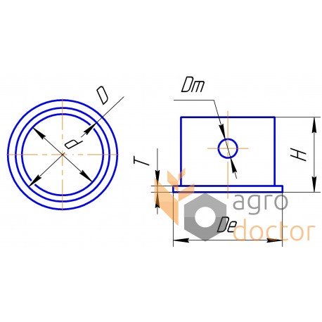 Teflon split bushing 35х39х35 [Claas Original]