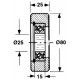 Piston roller 1121.16.06.03 Welger AP52 - 80x25mm