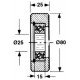 Piston roller 1121.16.06.03 Welger AP52 - 80x25mm