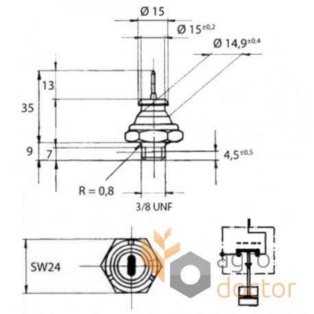 Oil pressure sensor 30/186-1 Bepco