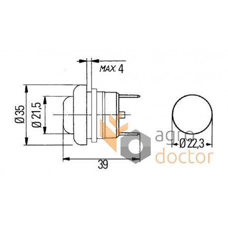 Pushbutton 822069.01 suitable for Claas