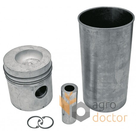 Piston with wrist pin for engine - 746792M91 Massey Ferguson, rings