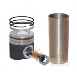 Piston with wrist pin for engine - , rings