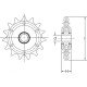 Idler Sprocket AH101219 for John Deere 40 and 90 series Cornheads, z-8 (8 teeth)