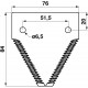 Grain head cutter bar knife section 767936.0 Claas [Rasspe]