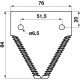 Grain head cutter bar knife section 767936.0 Claas [Rasspe]