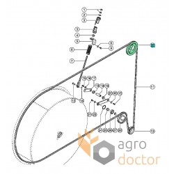 Rrotary radiator screen V-belt Pulley 799069 Claas