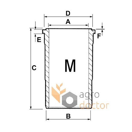 Finished liner for engine - T32340 John Deere