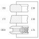 Piston ring set 745738M91 Massey Ferguson engine Perkins, (3 rings), [Bepco]