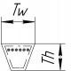 Courroie trapézoïdale étroite SPZ-1480 [Stomil]