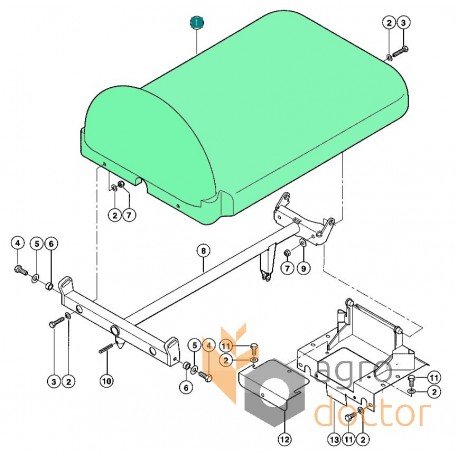 997782 Middle hood cover for Claas Conspeed corn header [Original]