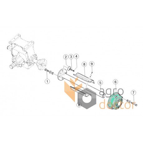 Bearing housing unit 355710 for harvester CLAAS Lexion [Original]