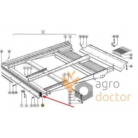 Rubber sealing strip 736040 Claas [Original]