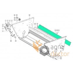 741132 Intermediate shield for Straw chopper of Claas Lexion combine