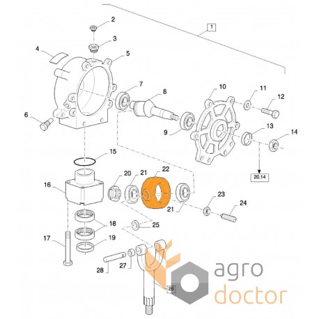 Bearing housing 80850123 New Holland