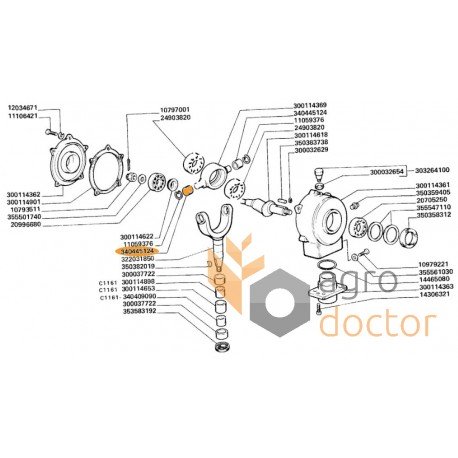 340445124 Laverda - Needle roller bearing - [AGV Parts]