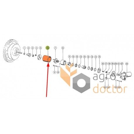 Bushing (distance) for speed controller 644221 Claas