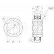 Self-aligning deep groove ball bearing AE42880 John Deere - [INA]