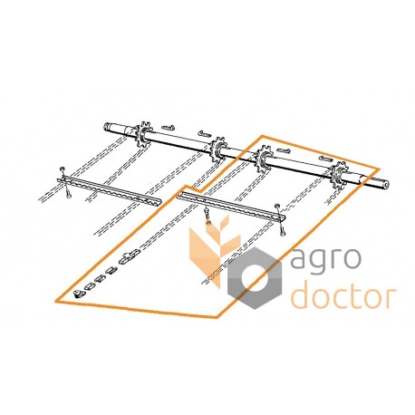 Feeder house conveyor assembly - 630355 suitable for Claas