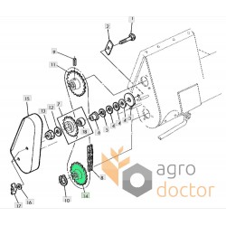 Grain unloading sprocket Z11684 John Deere 13T